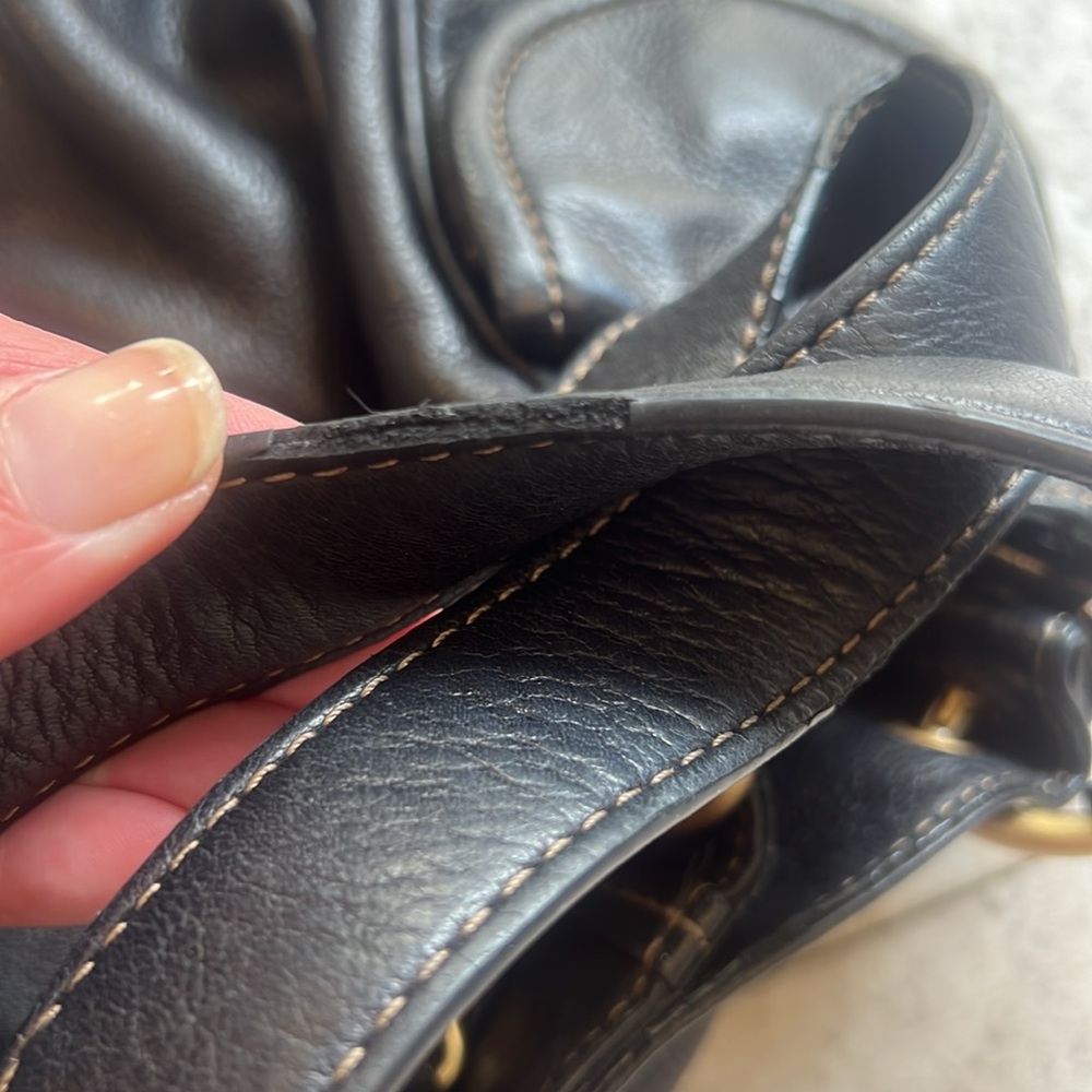 Juicy Couture Vintage Black Leather Small Satchel Handbag - Picture 17 of 17